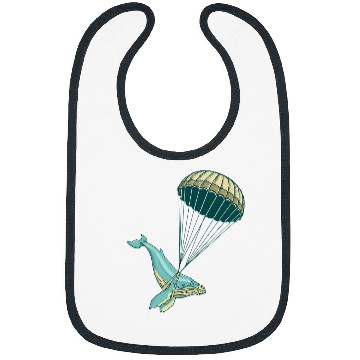 Discover Blue Whale Parachute Illustration Bibs