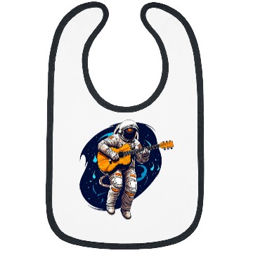 Discover Astronaut Floating In Space Playing An Acoustic Guitar 2 Bibs