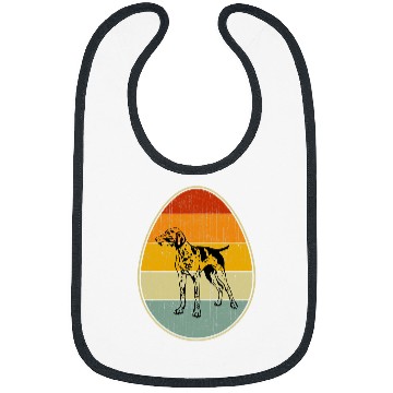 Discover Easter Egg Graphic Easter Day German Shorthaired Pointer Dog Bibs