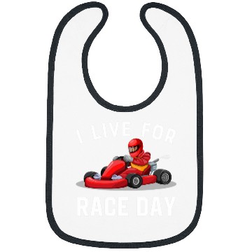 Discover I Live For Race Day Go Kart Racer Race Racing Driving 21 Bibs