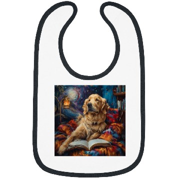 Discover Golden Retriever Dog Reading Book 1 Bibs