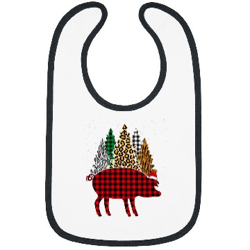 Discover red buffalo plaids pig tree leopard animal christmas pajamas Bibs