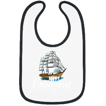 Discover Happy Columbus Day Native American US Flag 4 Bibs