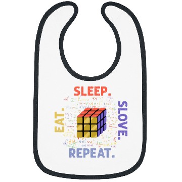 Discover Eat Sleep Solve Repeat Math Speed Cubing Genie Cube 215 Bibs