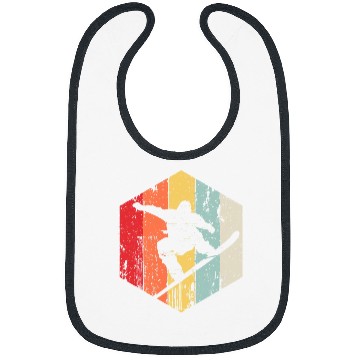 Discover Skiing Ski Snowboarding retro style snowboarder Bibs
