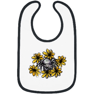 Discover Lacrosse Gift Jumping Spider Daisies Fun Spider Bibs