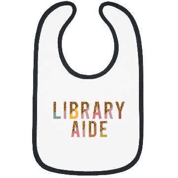 Discover Library Aide Leopard Print Funny School Library Secretary Bibs