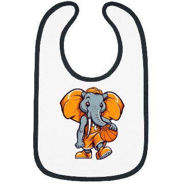 Discover Basketball Elephant Bibs