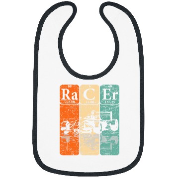 Discover Racer Periodic Table Elements Race Car Driver Retro Racing 22 Bibs