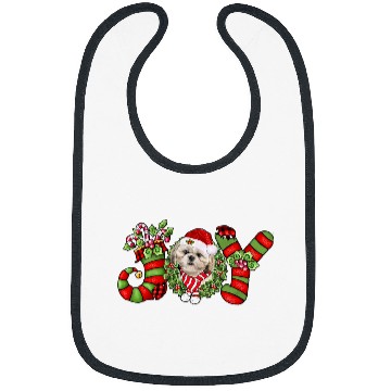 Discover Joy Christmas Shih Tzu Dog Santa Pajamas Xmas Bibs