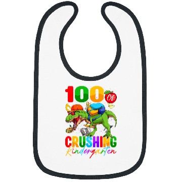 Discover 100 Days Of Crushing Kindergarten Dinosaur T Rexs Backpack Bibs