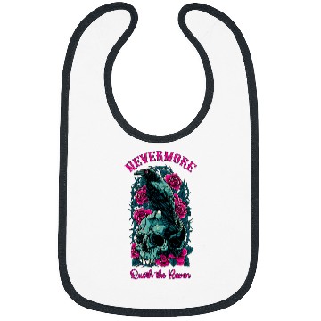 Discover Lacrosse Gift Nevermore Quoth The Raven Edgar Allan Poe Bibs