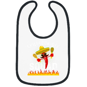 Discover Chili Cook Off Squad Chili Contest Red Pepper Flames Bibs