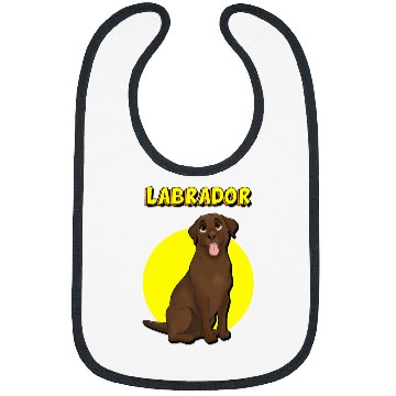 Discover Cute Chocolate Labrador Retriever Bibs