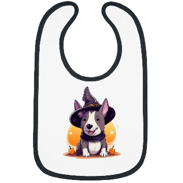 Discover Bull terrier halloween dog witch Bibs
