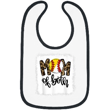 Discover Bleached Mom Of Both Leopard Baseball Mom Softball Mom 2 Bibs