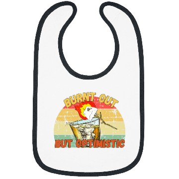 Discover Burnt Out But Optimistic Camping Campfire Drinking Team Bibs