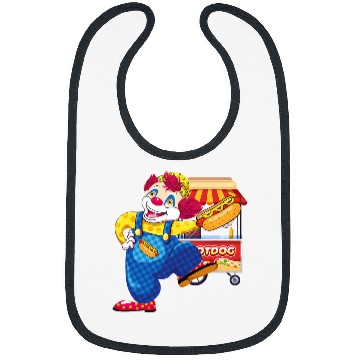 Discover Circus Clown Hotdog Stand Food Truck Vendor Bibs