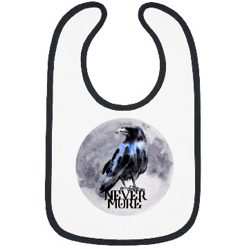 Discover Lacrosse Gift NEVERMORE Raven Edgar Allan Poe Poem Bibs
