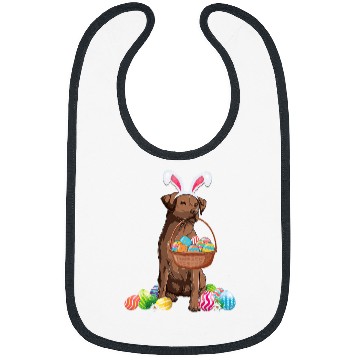 Discover Cute Easter Chocolate Lab Easter Pug Dog Happy Easter Bibs