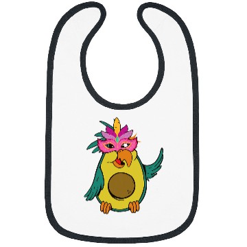 Discover Mardi Gras Avocado Bird Parrot Bibs
