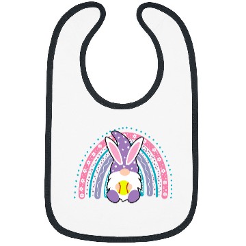 Discover Cute Rainbow Gnome Easter Bunny Gnome Hug Softball Team Bibs