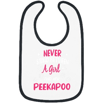 Discover Never Stand Between A Girl And Her Peekapoo Dog Pet Lover Bibs