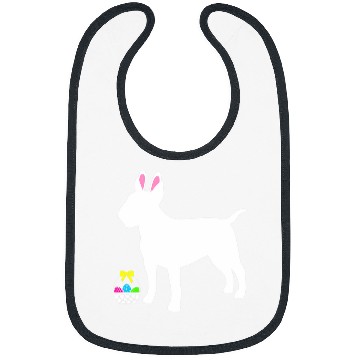 Discover Bull Terrier Easter Bunny Dog Silhouette Bibs