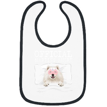 Discover Dog Samoyed Official Napping Sleeping Samoyed Bibs