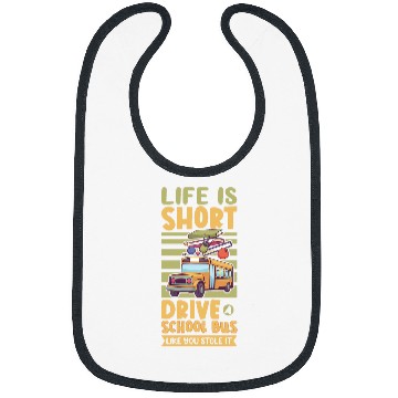 Discover Funny School Bus Driver Appreciation anniversary 2 Bibs