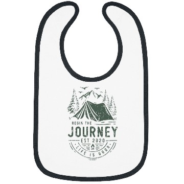 Discover Camping Journey Life is Good vintages Retro Bibs