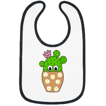 Discover Cactus In Pretty Daisy Jar Planter Bibs