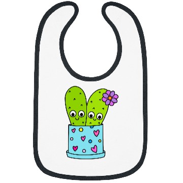 Discover Cacti Couple In Cute Pot Bibs