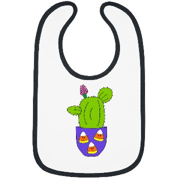 Discover Cactus In Halloween Candy Corn Pot Bibs