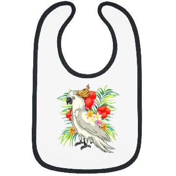Discover Parrot Animal Bird Tropical Flowers Birdwatching Cockatoo Bibs