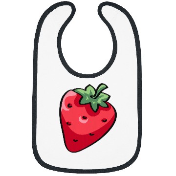 Discover Fun whimsical now pop art strawberry Bibs