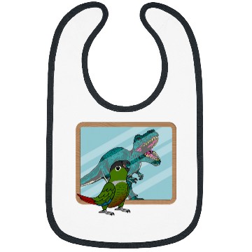 Discover Parrot 2T Rexs Reflection I Green Cheek Conure Bibs