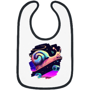 Discover Snail Skateboarding Outer Space Retro vintages Skater Snails Bibs