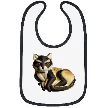 Discover Cat humorous art meow kitty portrait cute kitten silly cat Bibs