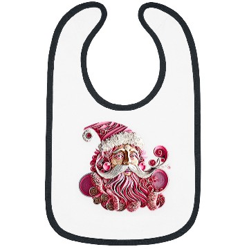 Discover Funny vintages Pink Christmas Santa Claus Paper Art Quilling Bibs