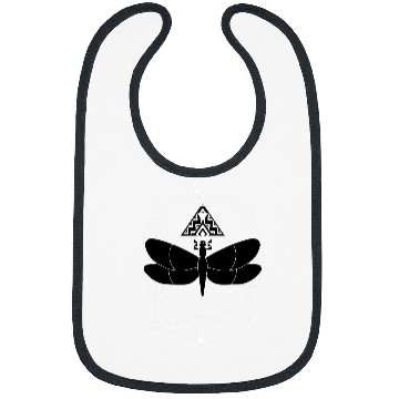 Discover Minimalist Insect Celestial Dragonfly Sacred Geometry Symbol Bibs