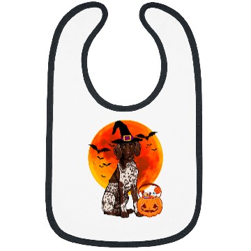 Discover Halloween German Shorthaired Pointer Jack O Lantern Pumpkin Bibs
