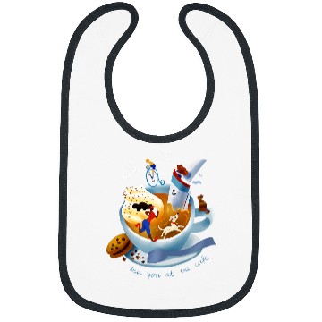 Discover Coffee cookie and morning routine Stylized design Bibs