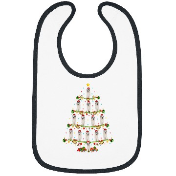 Discover Funny xmass Lighting Santa Great Pyrenees Christmas Tree Bibs