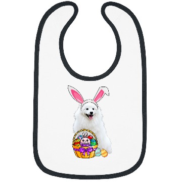 Discover Easter Egg Funny American Eskimo Dog Easter Bibs