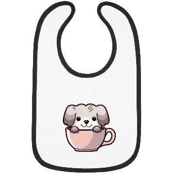 Discover Havanese Tea Time Funny Dog Beverage Bibs