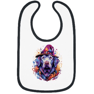 Discover Enchanting Wizard Labrador Halloween Design Bibs
