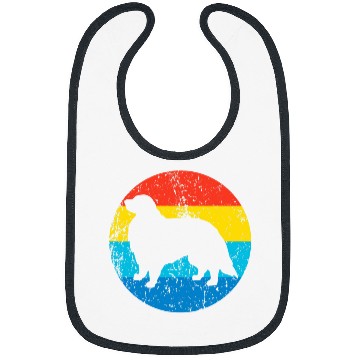 Discover Great Pyrenees Dog Breed Silhouette Retro 1970s Circle Bibs