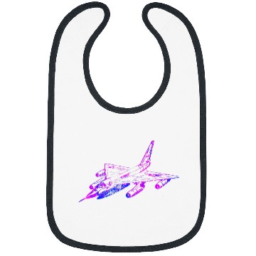 Discover Colorful Fighter jet Airplane Art Bibs