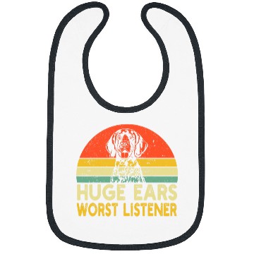 Discover Huge Ears Worst Listener Funny German Shorthaired Mens Bibs